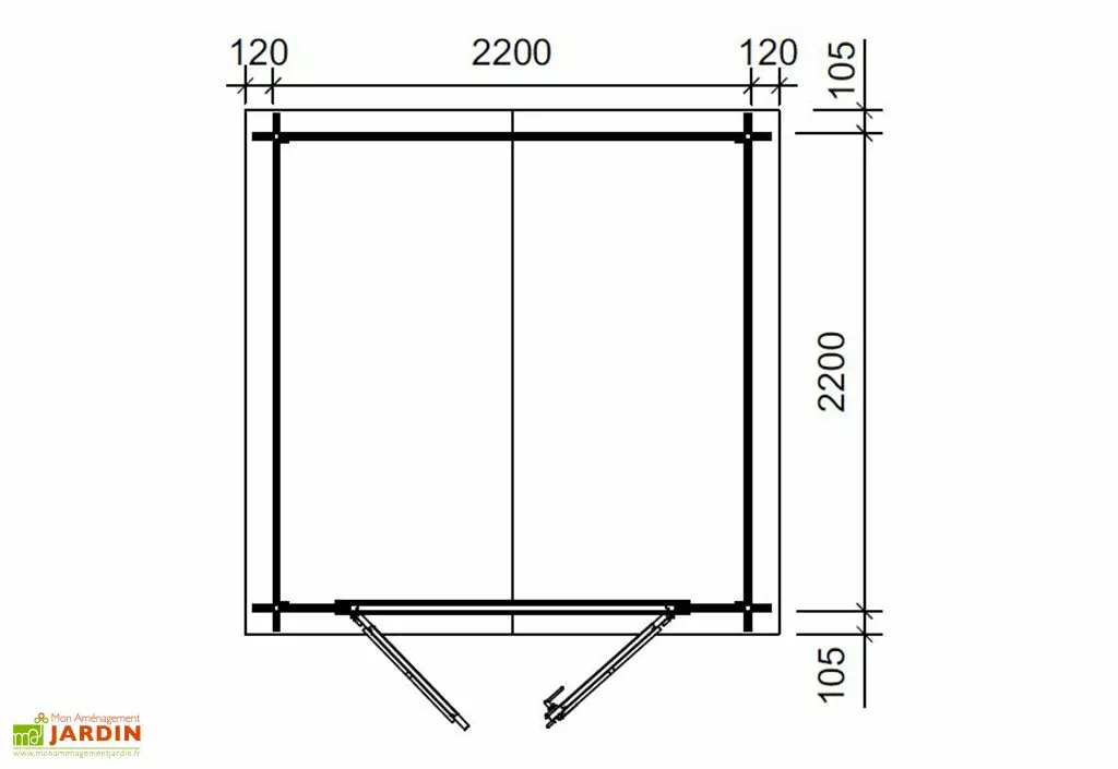 OLG Abri De Jardin En Bois D’épicéa Brut 5,6 M² - Duty-Free 4 OLG Abri De Jardin En Bois D’épicéa Brut 5,6 M² - Duty-Free – Image 2