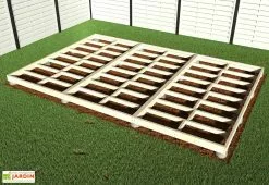 Décor Et Jardin Plancher En Bois Brut Pour Studio De Jardin Como 17 M² -Abri et rangement boutique plancher chalet jardin etape 2 2