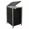 HIDE Cache-poubelle Simple En Acier Et Composite Aluminium 60 X 63 X 115 Cm 2 HIDE Cache-poubelle Simple En Acier Et Composite Aluminium 60 X 63 X 115 Cm -Abri et rangement boutique poubelle exterieur acier aluminium noir