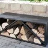 Westmann Range-Bûches Extérieur En Acier 104 X 34 X 40 Cm -Abri et rangement boutique range buches exterieur acier