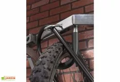 Mottez Range-vélo Mural En Acier Avec Crochets Gainés – 6 Vélos -Abri et rangement boutique range velo mural 6 velos
