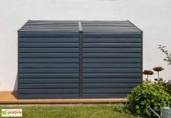 Spacemaker Armoire De Jardin En Acier Galvanisé 124 X 295 Cm -Abri et rangement boutique remise jardin metal anthracite 1