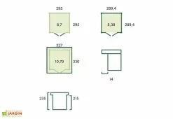 Gardenas Abri De Jardin En Bois D’épicéa Brut Et Profilés En Aluminium - 8,7 M² 7 Gardenas Abri De Jardin En Bois D’épicéa Brut Et Profilés En Aluminium - 8,7 M² -Abri et rangement boutique schema abri jardin gardenas 8m2