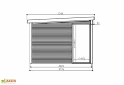 Solid Abri De Jardin En Bois D’épicéa Brut Avec Auvent - Sagres 21,14 M² -Abri et rangement boutique schema abri jardin solid sagres