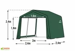 Shelter Logic Abri De Jardin En Toile Polyéthylène Et Acier 5,76 M² -Abri et rangement boutique schema abri jardin toile polyethylene acier 5m2