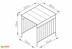Westmann Abri à Vélo En Acier Anthracite 3,6 M² -Abri et rangement boutique schema abri velo acier