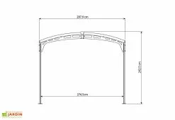 Canopia Carport En Aluminium Et Polycarbonate Atlas 14 M² -Abri et rangement boutique schema carport palram atlas