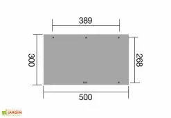 Weka Carport Simple En Bois De Pin Traité Et PVC Avec Arc 606 A T1 - 15 M² -Abri et rangement boutique schema carport voiture bois arc weka
