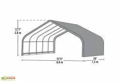 Shelter Logic Abri Souple Pour Animaux En Polyéthylène 49,6 M² 13 Shelter Logic Abri Souple Pour Animaux En Polyéthylène 49,6 M² -Abri et rangement boutique schema dimensions abri animaux 49m2