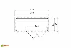 Weka Coffre De Rangement Bois Pour Vélos 84x205 7 Weka Coffre De Rangement Bois Pour Vélos 84x205 -Abri et rangement boutique schema dimensions armoire jardin weka