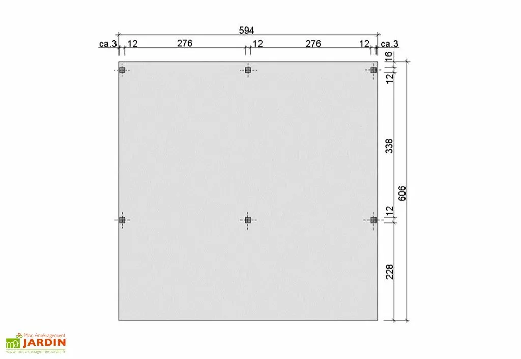 Weka Carport Double En Bois De Pin Traité Sans Couverture – 35,99 M² 4 Weka Carport Double En Bois De Pin Traité Sans Couverture – 35,99 M² – Image 2