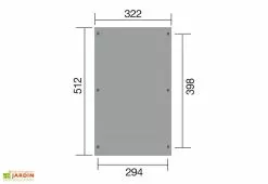 Weka Carport En Bois De Pin Traité Et Toit En Acier Galvanisé – 16,99 M² -Abri et rangement boutique schema dimensions carport simple weka
