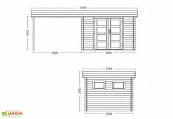 Forest Style Abri De Jardin Bois Lounj 28 Mm (300x581) -Abri et rangement boutique schema dimensions chalet jardin bois