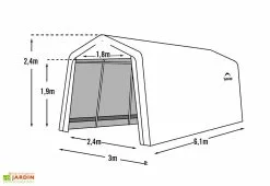 Shelter Logic Garage En Toile Polyéthylène Et Acier 18,3 M² Anthracite 12 Shelter Logic Garage En Toile Polyéthylène Et Acier 18,3 M² Anthracite -Abri et rangement boutique schema garage toile polyethylene acier 18m2 anthracite