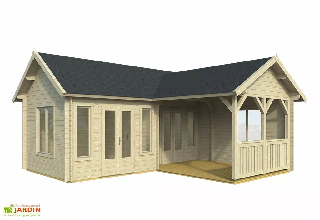 Inmedias Res Bungalow De Jardin En Bois D’épicéa Brut Karl – 51,48 M² 4 Inmedias Res Bungalow De Jardin En Bois D’épicéa Brut Karl – 51,48 M² – Image 2