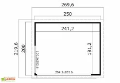 Lasita Bureau De Jardin En Bois 5 M² Ep. 44 Mm – Doméo Mini Plus -Abri et rangement boutique studio jardin habitable bois domeo mini 6m2 plan