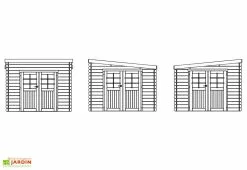 Solid Abri De Jardin Bois Brest 28 Mm (298x298) Traité En Option -Abri et rangement boutique toiture abri jardin bois solid brest 9m2
