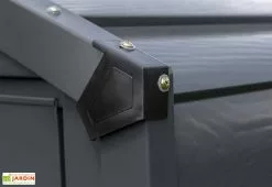 Spacemaker Armoire De Jardin En Acier Galvanisé 124 X 295 Cm -Abri et rangement boutique toiture armoire jardin acier galvanise anthracite 1