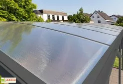 Westmann Carport Simple En Aluminium Et Polycarbonate Anthracite - 15,15 M² -Abri et rangement boutique toiture polycarbonate carport aluminium