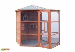 Habrita Volière Hexagonale Chardonneret -Abri et rangement boutique voliere poh23